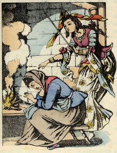 رسوم سندريلا وسندريلا الجيدة. رسم توضيحي لقصة تشارلز بيرولت "Cinderella or La petite slipper de verre" بواسطة فنان غير معروف