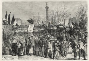 معرض لحم الخنزير في Boulevard Bourdon في باريس (Place de la Bastille) - 1868 - بواسطة فنان غير معروف
