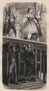 الحيل المسرحية - التحول - نقش 1875 بواسطة فنان غير معروف