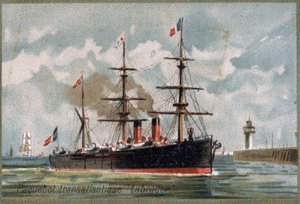 بطانة عبر المحيط الأطلسي "لابرادور". "حوالي عام 1880. الطباعة الحجرية الملونة بالقرن التاسع عشر. بواسطة فنان غير معروف