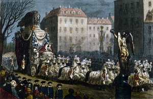 نقل رماد نابليون الأول (1769-1821) ، إلى كوربفوا (Hauts-de-Seine) ، 15 ديسمبر بواسطة فنان غير معروف