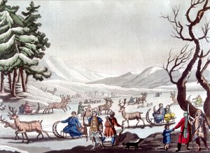 تونغوس ، سيبيريا. رسم كارتيللي. مكتبة الفنون الزخرفية في باريس. "" الزي القديم والحديث "" بواسطة فنان غير معروف