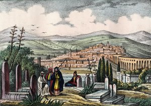 منظر للمدينة ، القلعة الرومانية القديمة في الجزائر. في "" Storia d'Algeri "، بقلم ليون جاليبيرت ، المجلد. 2 بواسطة فنان غير معروف