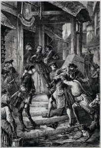 تم القبض على فولتير (1694 - 1778) في فرانكفورت عام 1753 بأمر من فريدريك الثاني - في هيستوار دو فرانس من أبعد الأوقات حتى عام 1789 من قبل إم. بواسطة فنان غير معروف