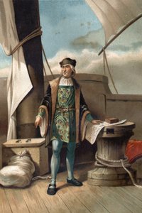 صورة كريستوفر كولومبوس بالإيطالية Cristoforo Colombo Navigator من أصل جنوى (جنوة بواسطة فنان غير معروف