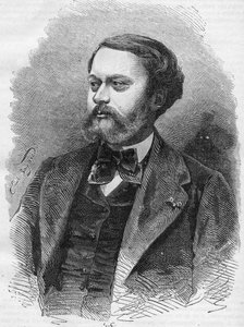 صورة إدموند أباوت (1828-1885) ، كاتب فرنسي نقش عام 1866. بواسطة فنان غير معروف