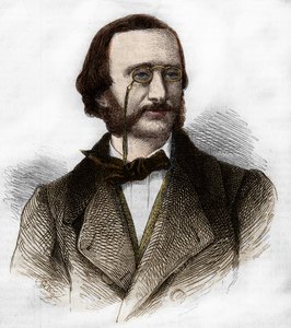 صورة جاك أوفنباخ (1819-1880) ، الملحن الألماني ، المتجنس بالفرنسية. بواسطة فنان غير معروف