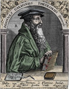 صورة جان كالفين (1509-1564) ، مصلح وكاتب ديني فرنسي. بواسطة فنان غير معروف