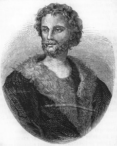 صورة لماثورين رينييه. شاعر فرنسي (1573 إلى 1613) نقش عام 1866. بواسطة فنان غير معروف