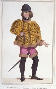صورة بيير دي جياك ، المفضل لدى تشارلز السابع ، الوزير والمشرف على المالية. نقش من عام 1830 بواسطة فنان غير معروف