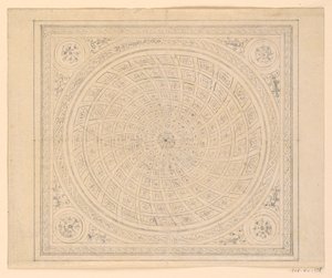 رسم، تصميم السقف، 1815-1822 بواسطة فنان غير معروف
