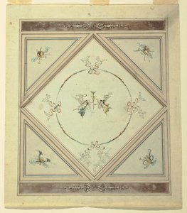 رسم، سقف غرفة نوم، 1820-1823 بواسطة فنان غير معروف