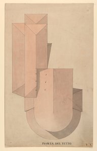 رسم، تصميم مسابقة لا فينيسيا، البندقية: مخطط السقف، 1788 بواسطة فنان غير معروف