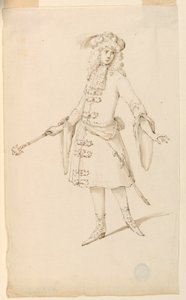 رسم، تصميم أزياء: رجل نبيل أو ملك أو أمير لباليه، حوالي عام 1720