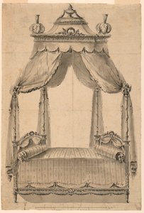 رسم، تصميم لسرير، حوالي عام 1785