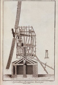اقتصاد الزراعة الريفية: طاحونة هوائية - في "" Encyclopedie "بقلم Diderot et d