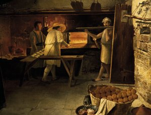 Bakers at work, painting by anonymous بواسطة فنان غير معروف