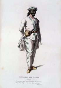 Beronte في "" دسيسة المحتالين "(للأكاديمي كلود دي ليستويل في 1644) ، في" "المسرح الفرنسي في المدارس 16 و 17 قبل موليير" لإدوارد فورنييه. بواسطة فنان غير معروف