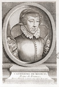 كاثرين دي ميديشي (1519 - 1589). بواسطة فنان غير معروف