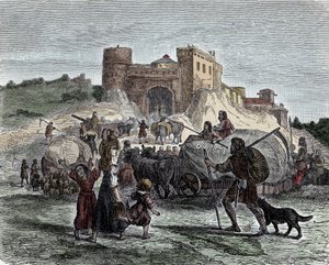 الكلت في خدمة زعماء القبائل - الحضارة السلتية ، العصر الحديدي: يقدم الكلت عروضهم للتضحيات الطقسية بواسطة فنان غير معروف