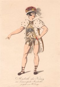 شخصيات من إنتاج ألماني لـ Macbeth (واحدة من ستة نقوش) بواسطة فنان غير معروف