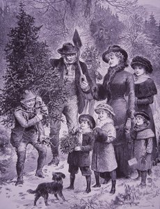 Christmas tree seller (engraving) بواسطة فنان غير معروف