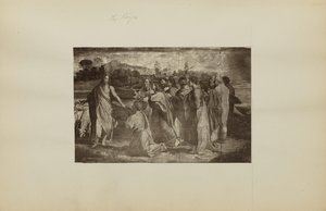 ["وصية المسيح لبطرس (متى 16: 18-19، يوحنا 21: 15-17)" بقلم رافائيل] بواسطة فنان غير معروف