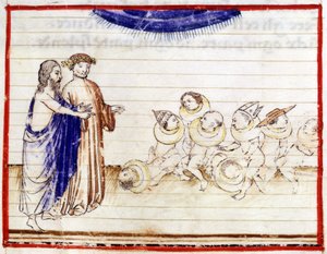 دانتي وفيرجيل - في "الكوميديا الإلهية" لدانتي أليغييري. الجحيم ، سونغ السابع بواسطة فنان غير معروف