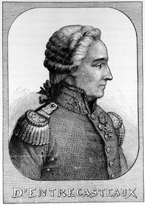 اكتشاف الهند: صورة D'Entrecasteaux - في "Les Voyageurs du 18eme et 19eme Siecle" ، بقلم Jules Verne ، محرر. Hetzel et Cie ، باريس. بواسطة فنان غير معروف