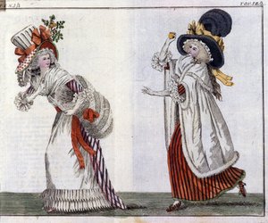 الموضة: شابة بأناقة شابة. 1788 بواسطة فنان غير معروف