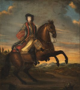فريدريك الرابع دي هولشتاين جوتورب أ شيفال - صورة فريدريك الرابع (1671-1702) ، دوق هولشتاين-جوتورب على ظهور الخيل ، مجهول. زيت على قماش بواسطة فنان غير معروف