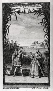 واجهة "" Les Stratagemes de l'Amour "لبيير تشارلز (بيير تشارلز) روي كاتب الأغاني الفرنسي (1683-1764) لباليه الأوبرا أو الباليه البطولي بقلم ديستوشيس أندريه كاردينال (1672-1749). 1726. بواسطة فنان غير معروف