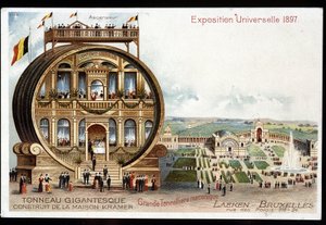 برميل عملاق - Maison Kramer - 1897 المعرض العالمي في بروكسل. بواسطة فنان غير معروف