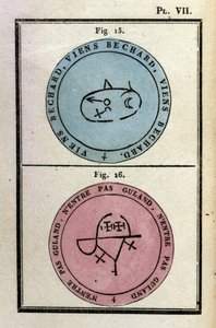 استخدم Grimoire of Pope Honorius لاستدعاء الشياطين. إد. من 1760. بواسطة فنان غير معروف
