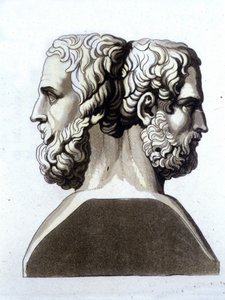 هيرودوت (484 قبل الميلاد - 425 قبل الميلاد) ، مؤرخ يوناني و Tucicide (Thucydides) (حوالي 465 م 395 قبل الميلاد) ، مؤرخ يوناني. بواسطة فنان غير معروف
