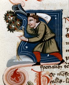 Horticulture: potting a tree. Detail. Manuscript page (MS.s.vi) “” Agrarian Treat”” (Trattato di agraria) by Pietro de Crescenzi (Crescent Stone or Crescens Stone) (1233-1320) 14th century Cesena, Biblioteca Malatestiana بواسطة فنان غير معروف