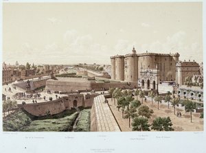 La Bastille en 1740 (السجن) - في "Paris a travers les age" ، أواخر القرن التاسع عشر بواسطة فنان غير معروف