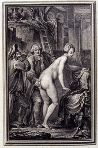 La mare du compere Pierre- في "" حكايات وأخبار في شعر "لجين لافونتين. 1762. بواسطة فنان غير معروف
