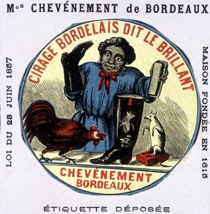 ملصق "" Bordelais polish dit le Brillant: Chevènement de Bordeaux "". sd. القرن ال 19 بواسطة فنان غير معروف