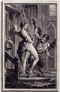 Le Diable de Papefiguiere- في "" حكايات وقصص قصيرة في الشعر "لجين لافونتين. 1762. بواسطة تشارلز أيزن