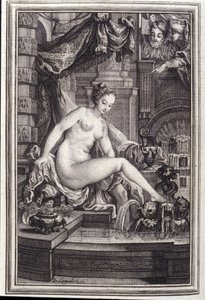 الملك كانداول والسيد في اليمين - في "حكايات وأخبار في الشعر" لجين لافونتين. 1762. بواسطة فنان غير معروف