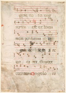 ورقة من Antiphonary: الموسيقى (ظهر) بواسطة فنان غير معروف