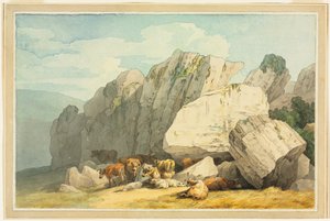 Leigh Tor Rocks في Poundsgate ، بالقرب من New Bridge on the Dart ، ديفون بواسطة فنان غير معروف