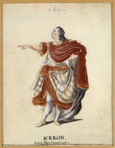 Lekain (Henri Louis Cain (Henri-Louis Le Kain) (1729-1778) بدور نيرو في فيلم "Britannicus" في راسين بواسطة فنان غير معروف