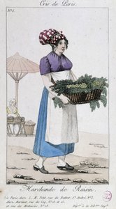 تاجر العنب - في "" Cris de Paris "" بواسطة فنان غير معروف