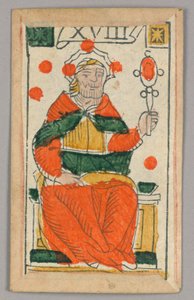 بطاقة لعب Minchiate (Tarot) بواسطة فنان غير معروف