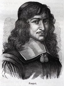 نيكولا فوكيه (1615 - 1680) ، رجل دولة فرنسي. نقش من "L'Histoire de France" بقلم Henri Martin، sd. القرن ال 19. بواسطة فنان غير معروف