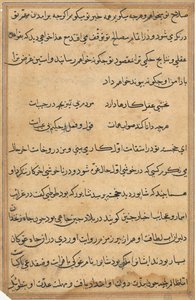 صفحة من حكايات ببغاء (توتي-ناما): صفحة نصية بواسطة فنان غير معروف