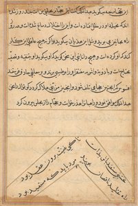 صفحة من حكايات ببغاء (توتي-ناما): صفحة نصية بواسطة فنان غير معروف