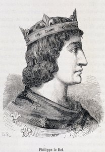 فيليب الرابع لو بيل (1268 - 1314) - في "" التاريخ الشعبي لفرنسا "بقلم هنري مارتن ، جوفيت ، باريس ، T.1 بواسطة فنان غير معروف